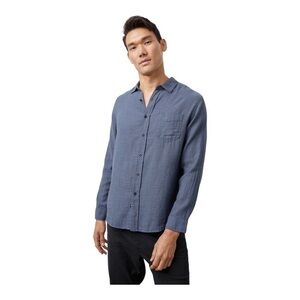 𝅺rails Wyatt Relaxed Fit Button-Up Shirt (in sea blue)